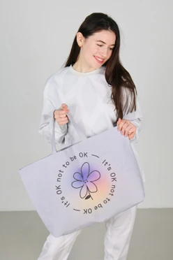 Сумка Эко Колор из двунитки 45х35х10 см, печать с двух сторон#1