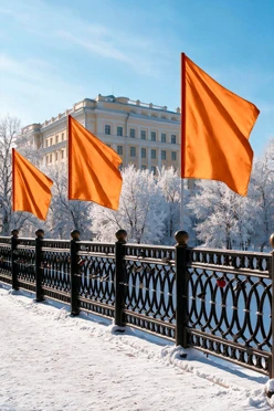 Купить флаг расцвечивания 90х135 см, оранжевый