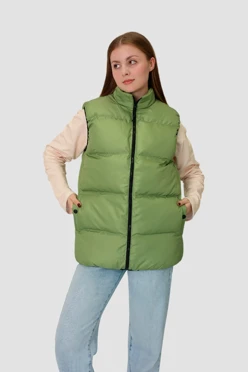 Купить жилет Дейтон на синтепоне со стежкой унисекс, однотонный бежевый хаки