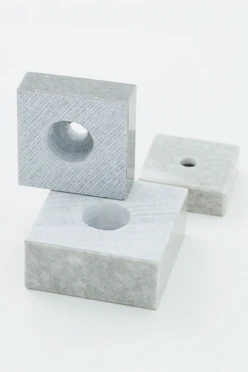 Основание каменное, белый мрамор 70х70х30 мм#2