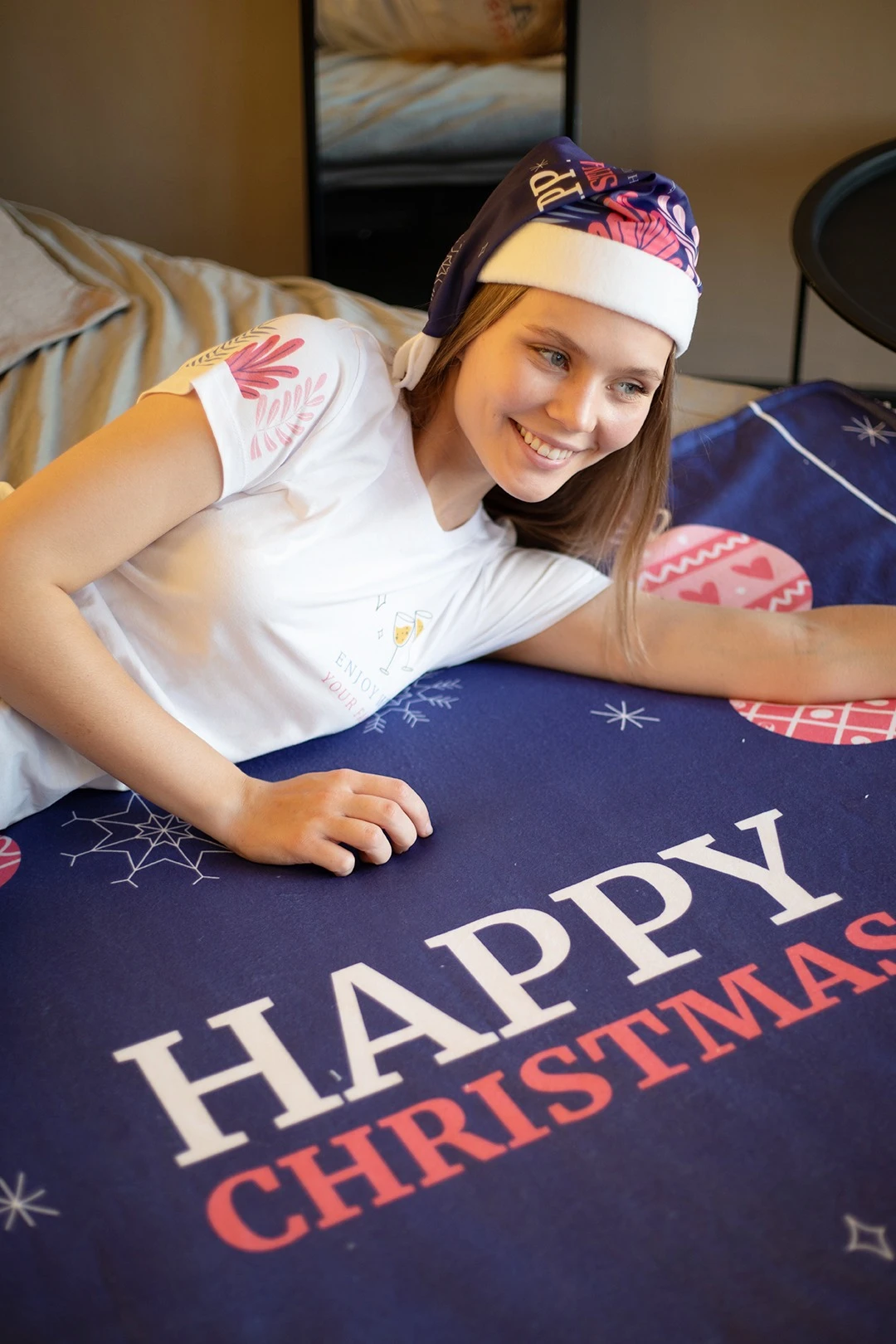 Колпак Новогодний с принтом "Happy Christmas"#4