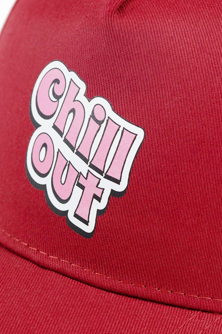 Бейсболка Актив пятиклинка взрослая, однотонная бордовая (хлопок)#3