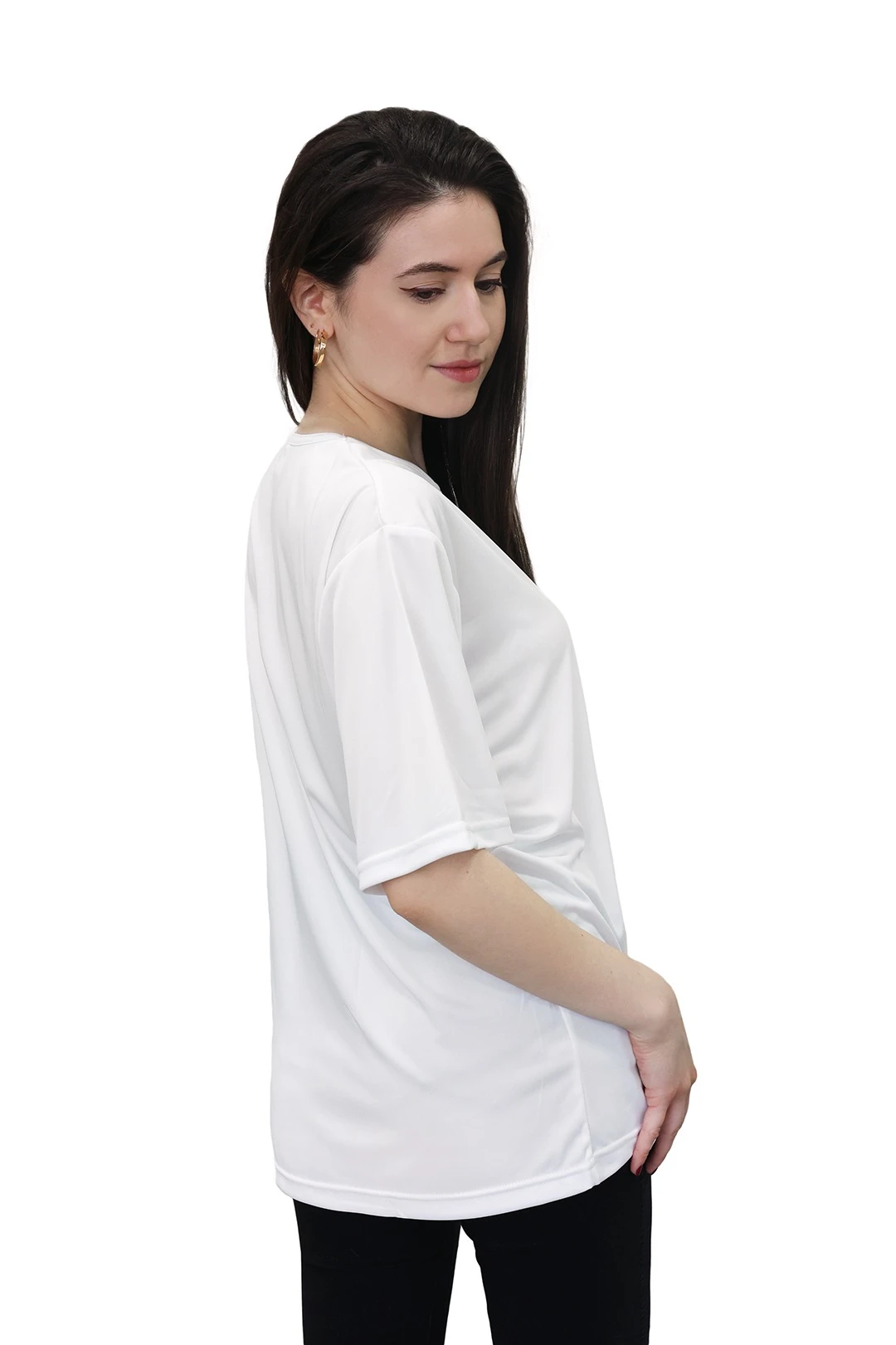 Футболка Нова оверсайз унисекс однотонная (полиэстер)#3