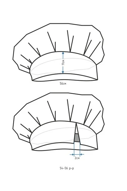 Колпак Ваниль поварской взрослый, с полной запечаткой "Vetri"#8