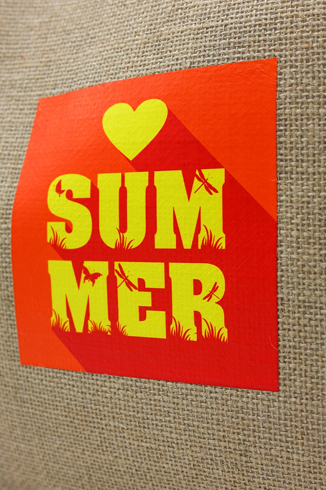 Сумка Таити из джута 39х33х12 см, с печатью#2