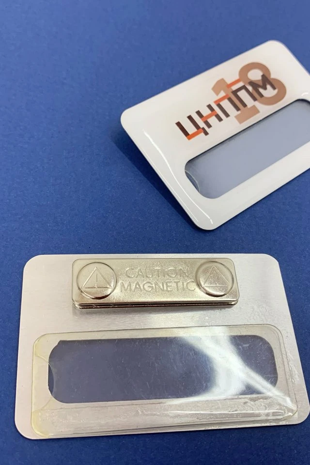 Бейдж из алюминия сублимационного с заливкой смолой 47х73 мм "CNRPM"#2