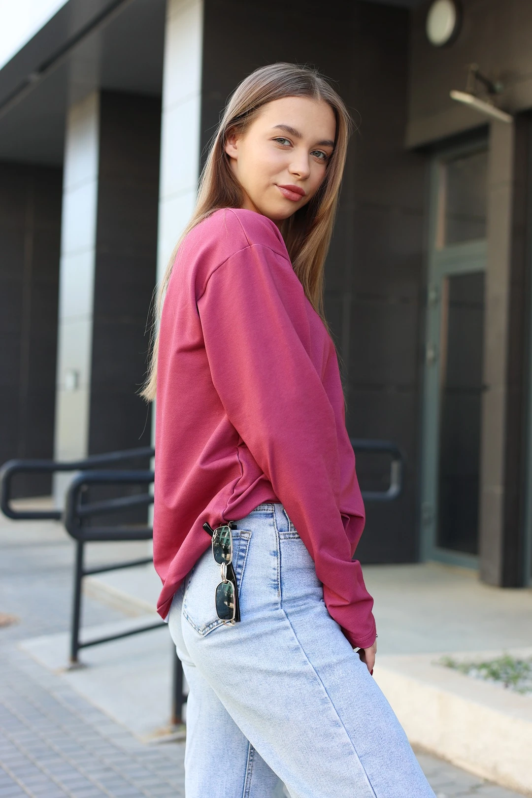 Лонгслив Фрэнсис унисекс однотонный (хлопок)#1