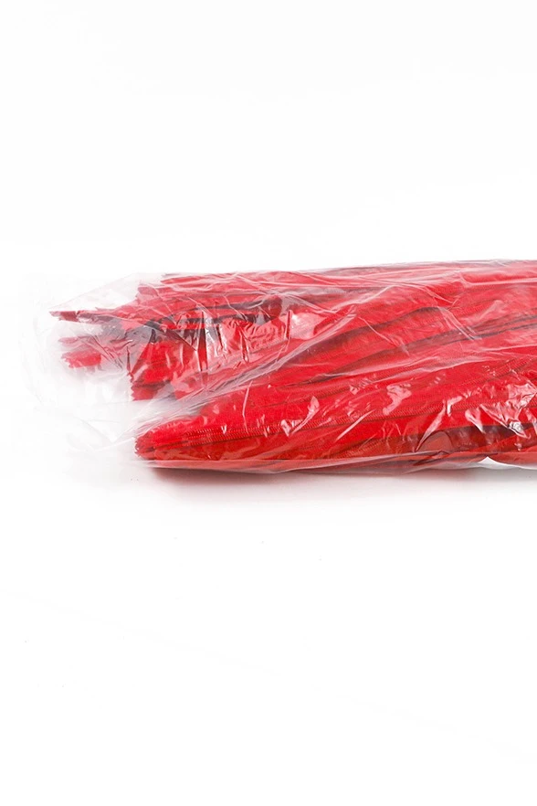 Молния спиральная потайная неразъемная 50 см, тип 3, красная#4