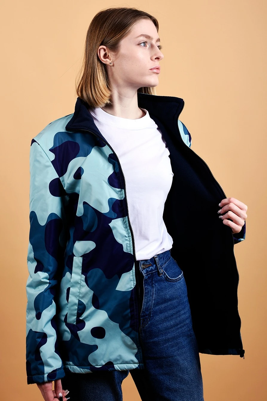 Куртка Бриз без капюшона на флисе унисекс, с полной запечаткой "Texas Hunter"#2