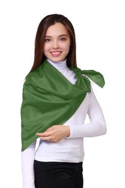 Купить платок Фантазия 90х90 см темно-зеленый