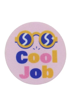 Купить наклейку-стикер Круг 5х5 см с печатью "Cool Job"