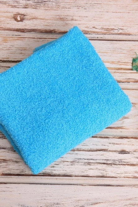 Полотенце махровое 40х70 см (Ituma), однотонное светло-голубое#6