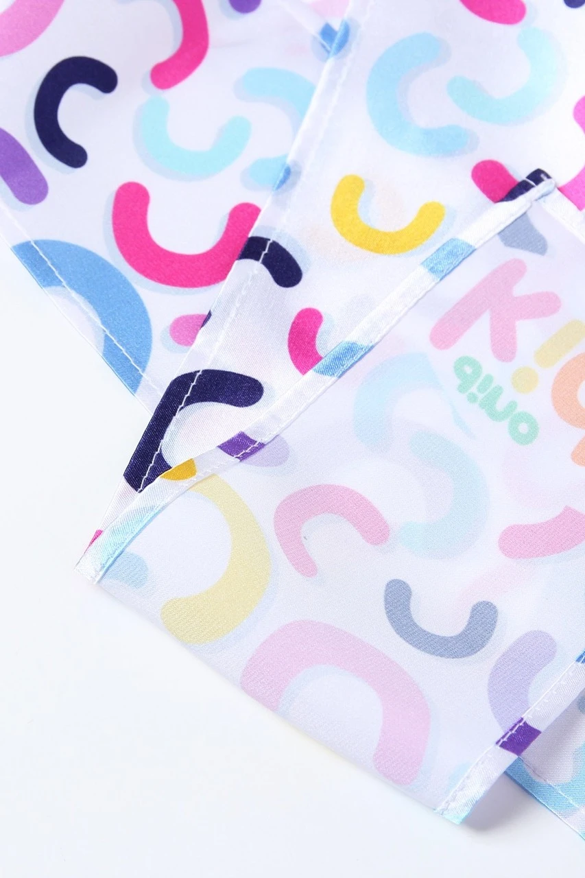 Шарф однослойный легкий 20х120 см, с полной запечаткой "Dino kids"#3