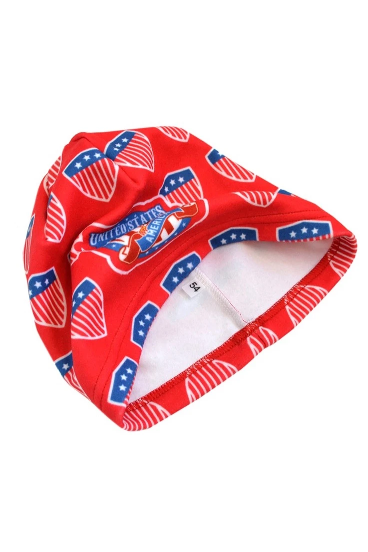 Шапка Лав флисовая однослойная взрослая, с полной запечаткой "USA"#5