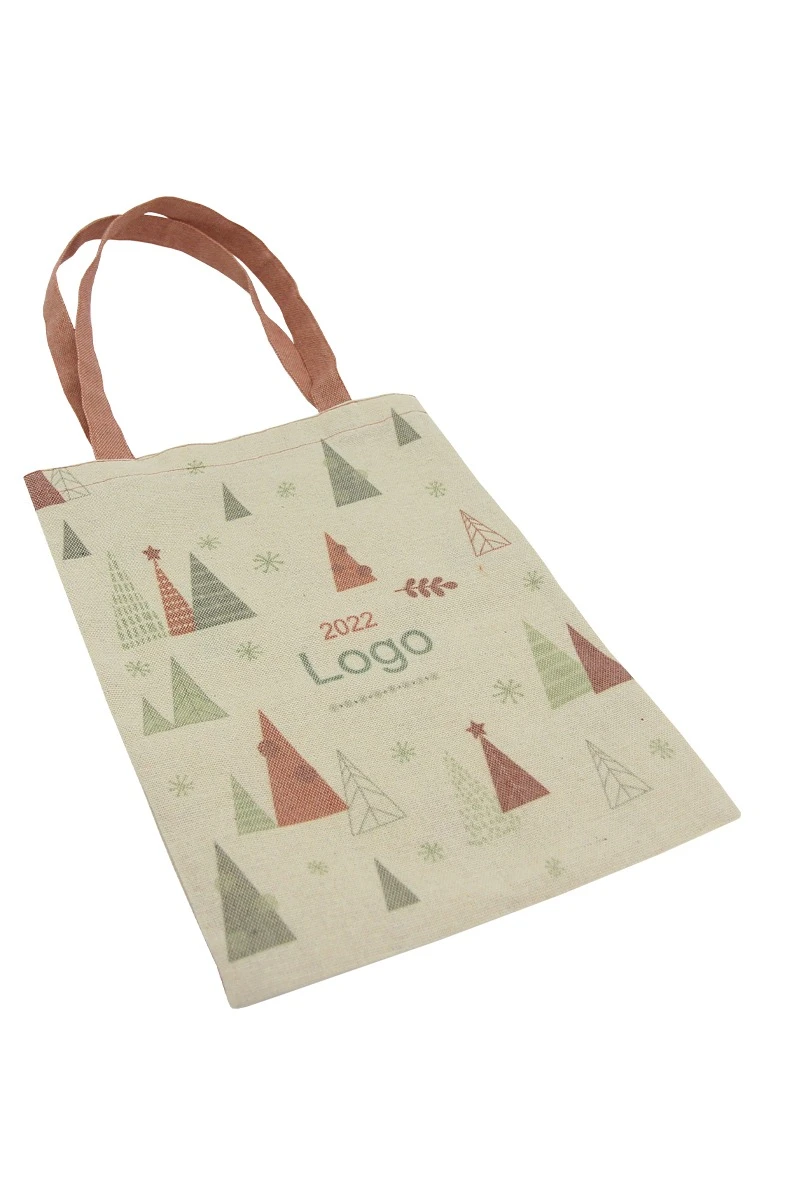 Сумка Эко Колор из двунитки 30х40 см, печать с двух сторон "Christmas trees"#3