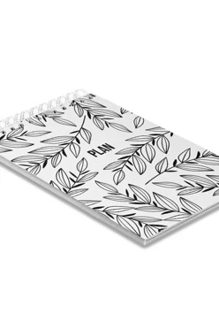 Блокнот фирменный А6 на пружине (40 листов) с принтом "Plan"#1 Блокнот фирменный А6 на пружине (40 листов) с принтом "Plan"#1