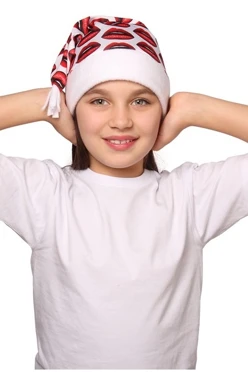 Купить колпак Новогодний с принтом "Kiss"