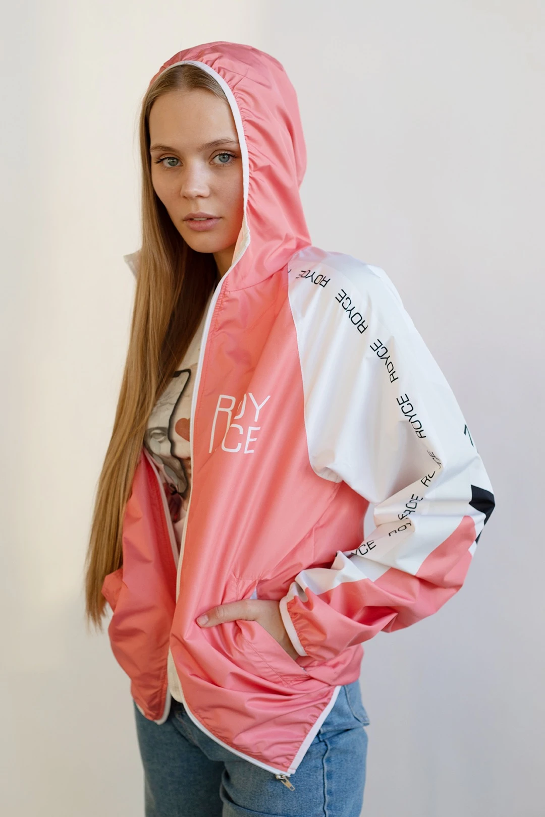 Ветровка Ройс унисекс с полной запечаткой "RoycePink"#1