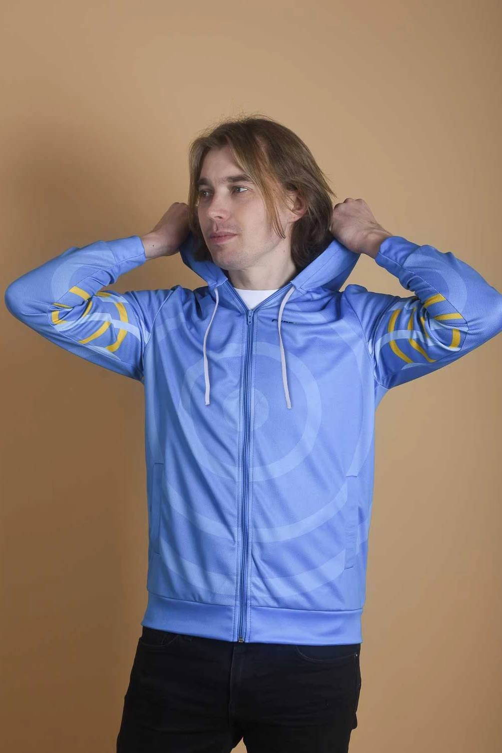 Купить Балахон Ронни унисекс с полной запечаткой "Light blue"