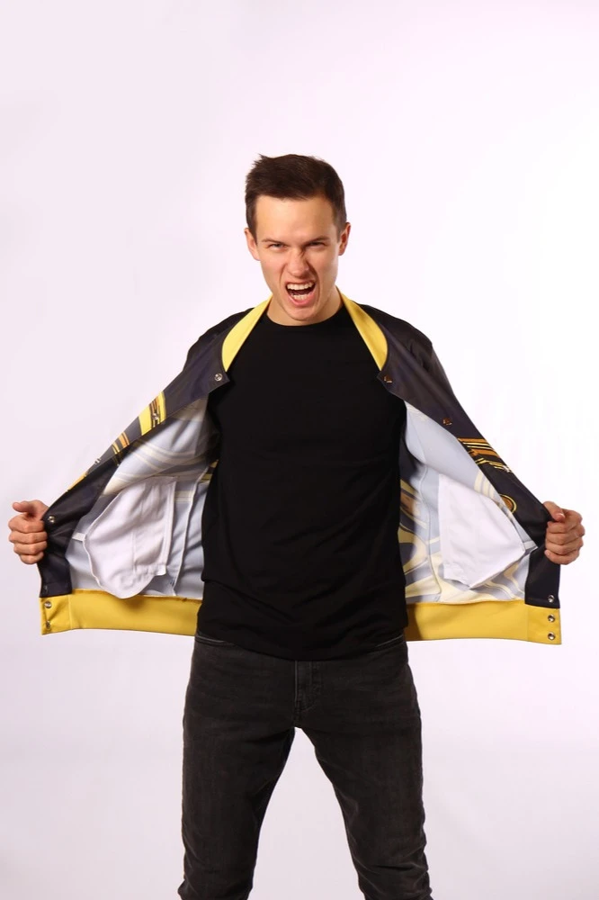 Бомбер Блэйд унисекс из футера с полной запечаткой "CLEW"#2