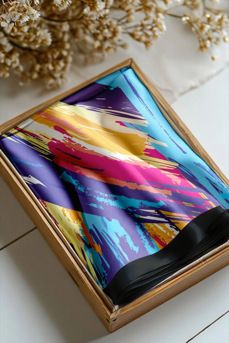 Платок Шанель 100х100 см, с полной запечаткой "Art"#1