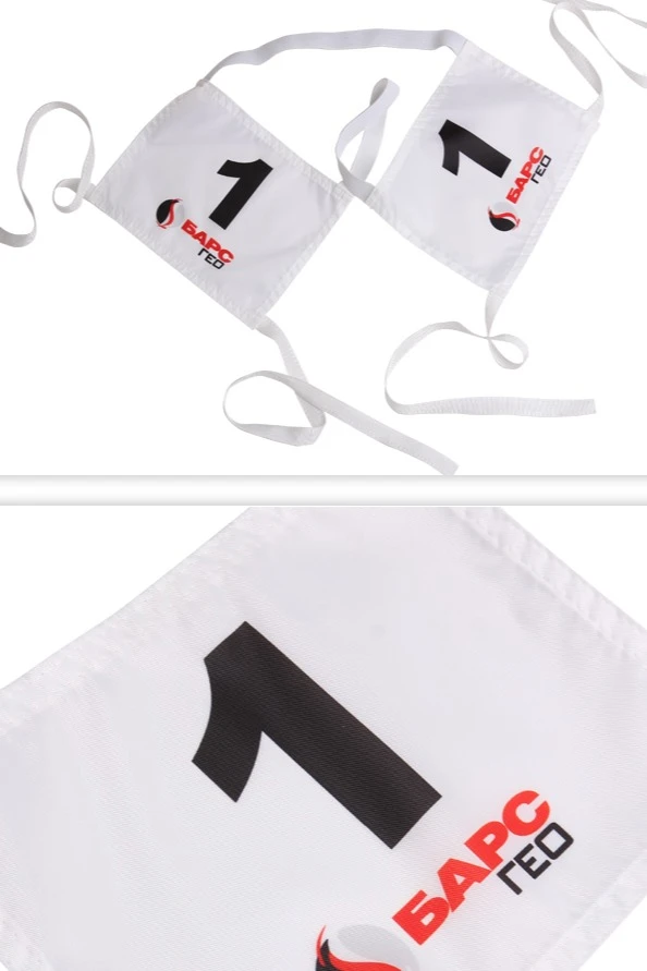 Стартовый номер на грудь и спину на завязках 15х20 см, с полной запечаткой#1