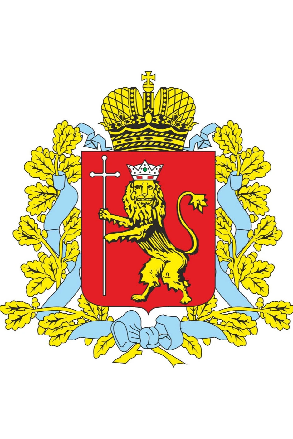 Герб Владимирской области 52х62 см, барельеф, металлонапыление#1