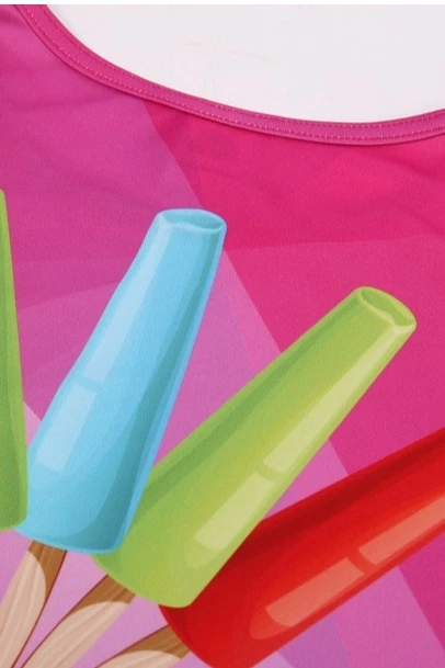 Футболка Гэлэкси женская из примы с полной запечаткой "Baskin robbins"#4