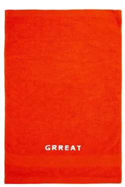 Купить полотенце махровое 40х70 см с вышивкой (Color), красное