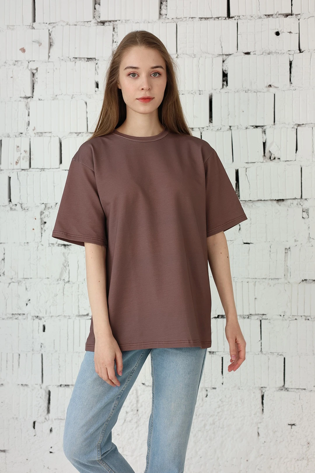 Футболка Мерфи оверсайз унисекс однотонная (хлопок)#5