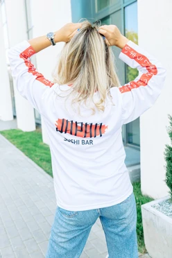 Лонгслив Гэлэкси Плюс женский с полной запечаткой (полиэстер)#2