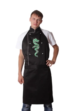 Купить Фартук однотонный Бейкер (из греты) "Green Dragon"