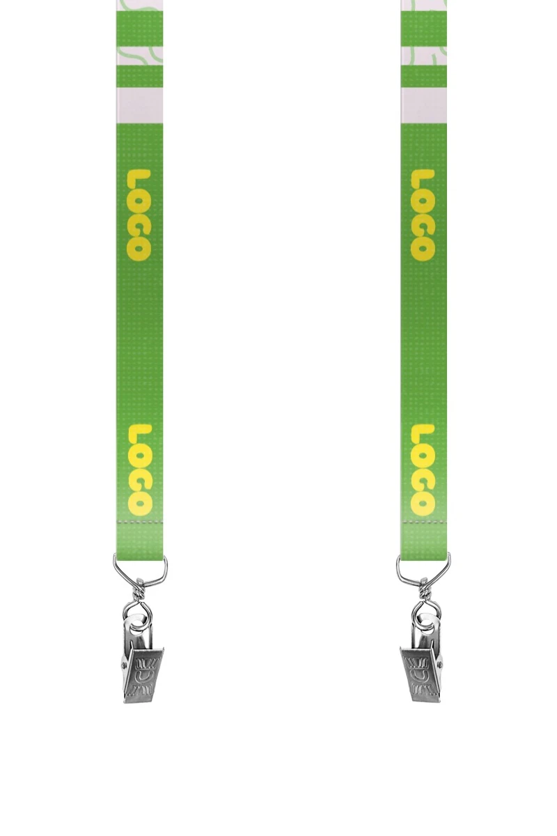 Купить ленту для бейджа блекаут ширина 2 см, с клипсой и замком безопасного разрыва, с печатью "Logo 3"