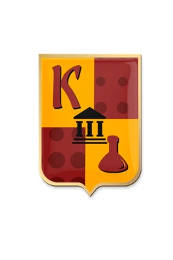 Купить значок заливной Герб 30х22 мм, с принтом "King"