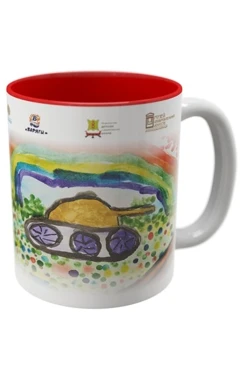 Купить кружку цветную внутри, с принтом "Tank"