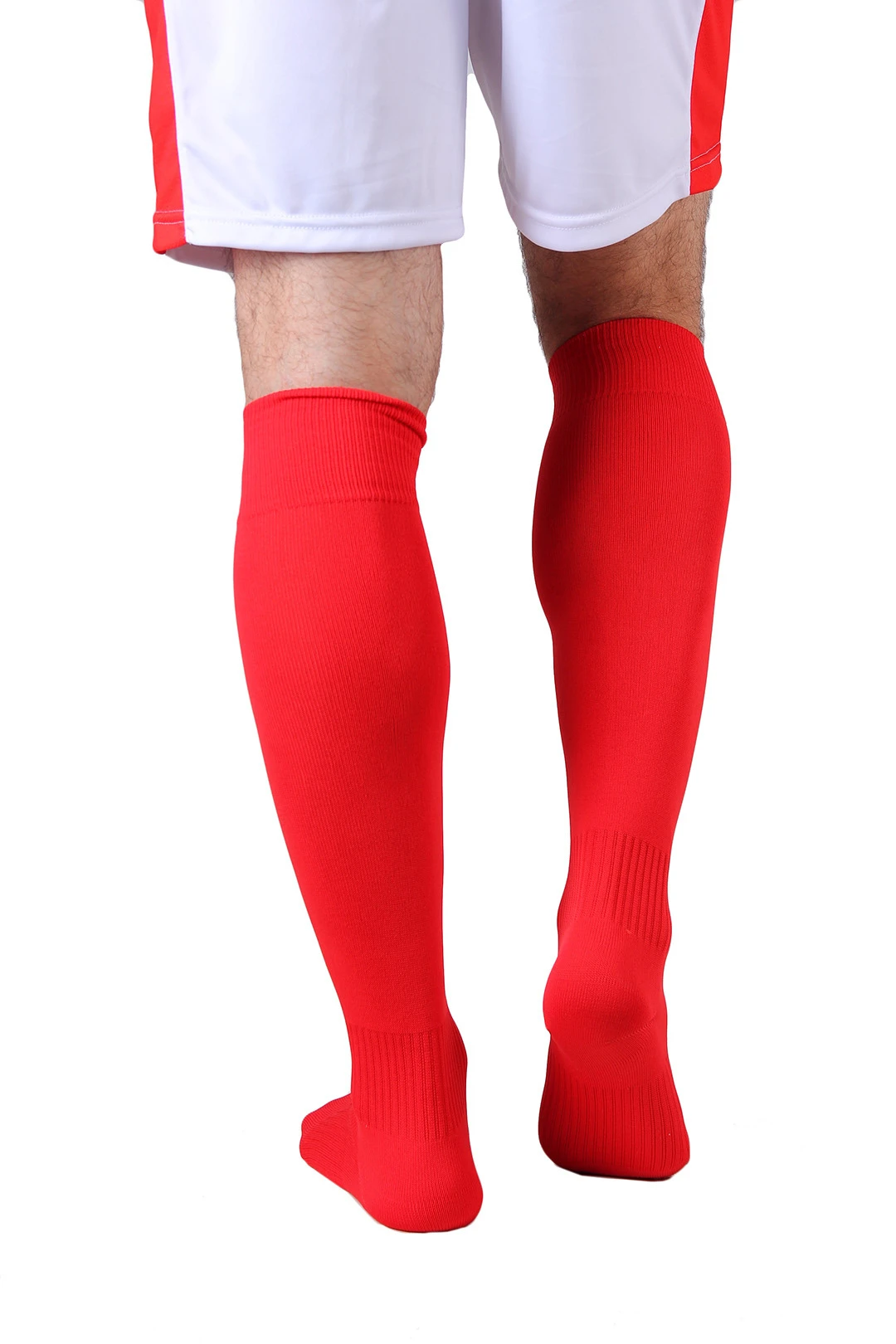 Гетры футбольные взрослые, однотонные красные#13 Гетры футбольные взрослые, однотонные красные#13