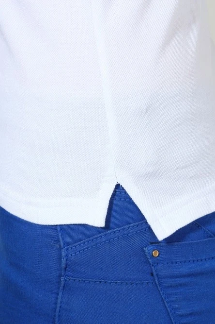 Поло Престиж женская (Modern) однотонная белая (хлопок)#2