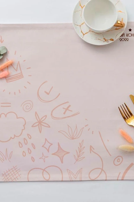 Салфетка квадратная 40х40 см, с полной запечаткой (полиэстер)#2