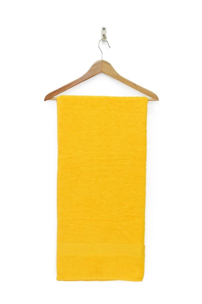 Полотенце махровое 70х140 см (Ituma), однотонное желтое#6