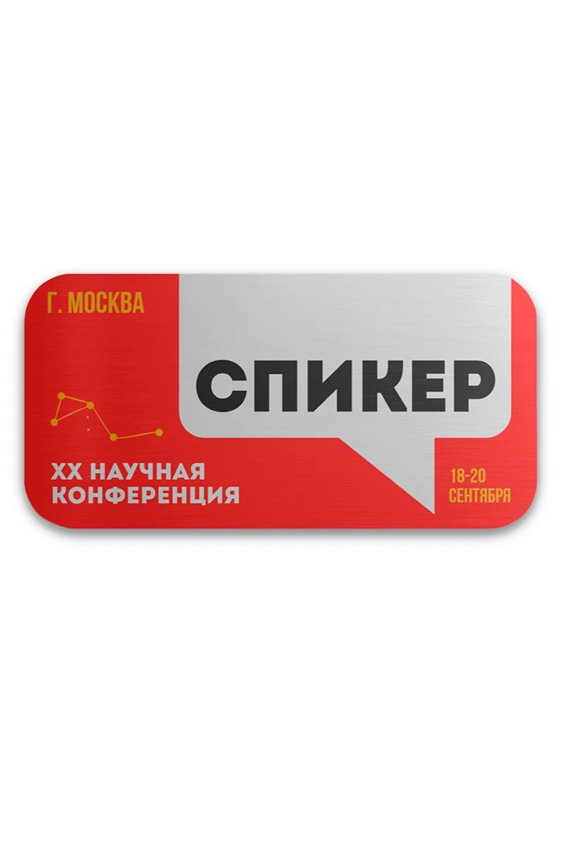 Купить бейдж металлический 30х60 мм без окна "Спикер" Купить бейдж металлический 30х60 мм без окна "Спикер"