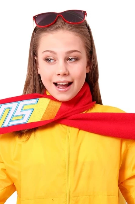 Шарф флисовый однослойный 15х130 см, однотонный "Sun"#1