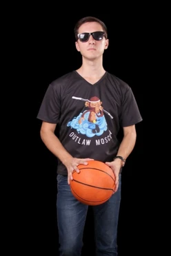 Купить футболку Гэлэкси V-ворот из ники унисекс с полной запечаткой