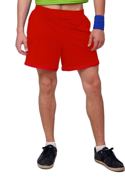 Купить шорты унисекс из кулирной глади красные