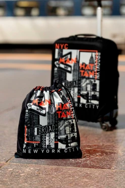 Купить мешочек для чехла для чемодана с полной запечаткой "NYC"