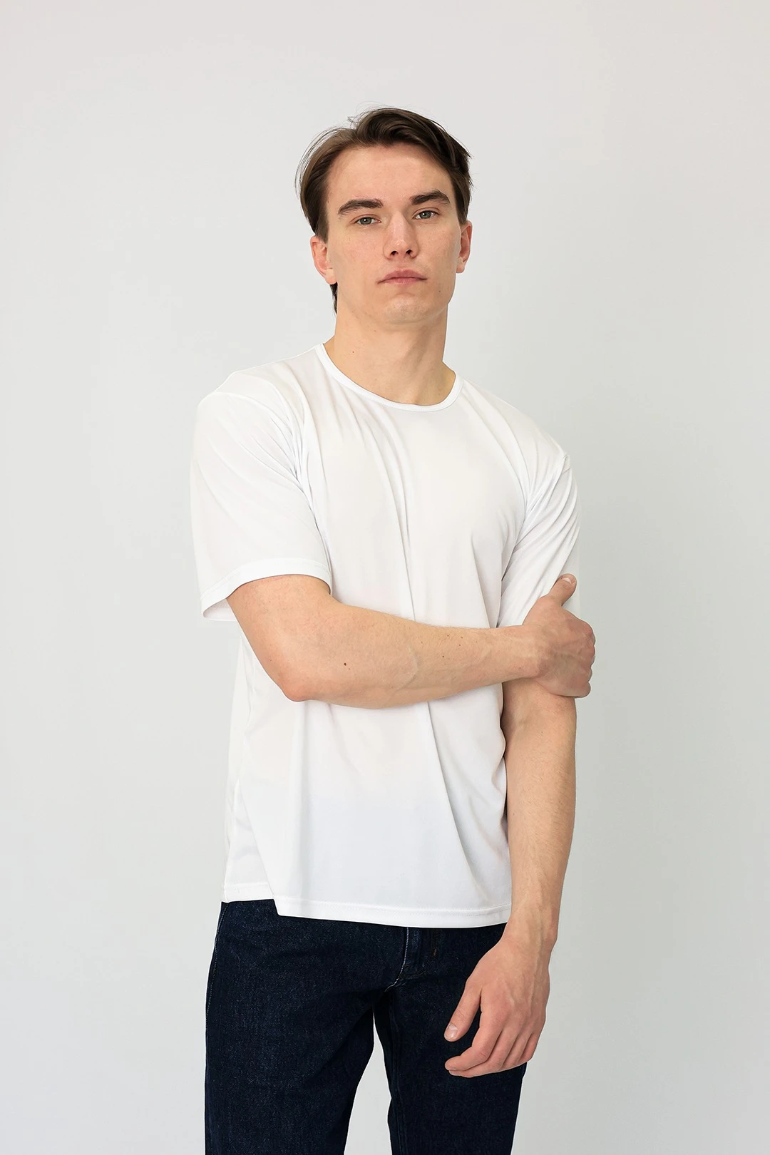 Футболка Нова оверсайз унисекс однотонная (полиэстер)#1