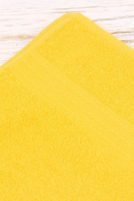 Полотенце махровое 50х90 см (Ituma), однотонное желтое#3