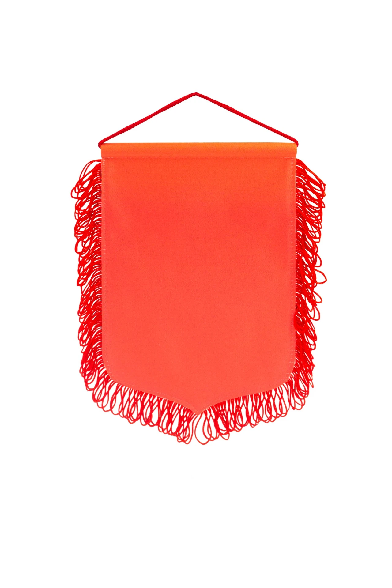 Купить вымпел герб печатный с вышивкой из сатена с бахромой, 15х22 см