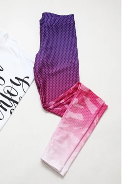 Легинсы женские с узким поясом с принтом "Honeycomb"