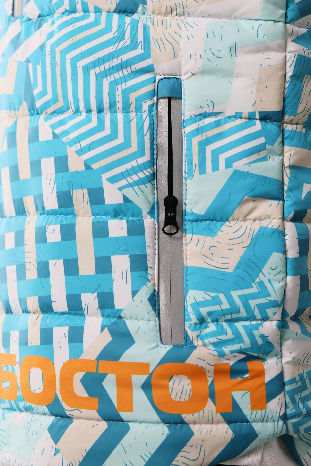 Жилет Бостон на синтепоне со стежкой унисекс, с полной запечаткой "Boston"#4