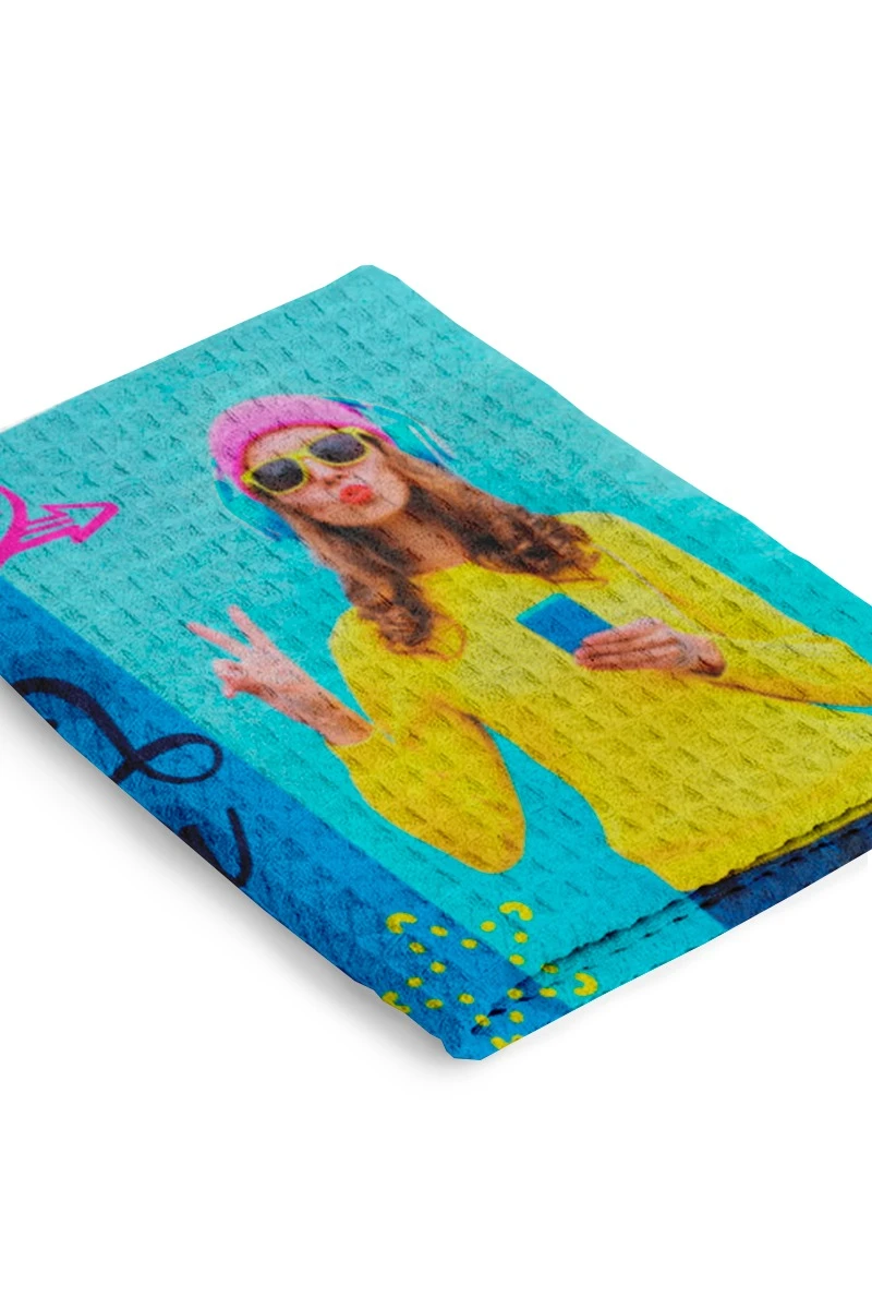 Купить полотенце вафельное 40х70 cм с печатью "Верь в чудеса"